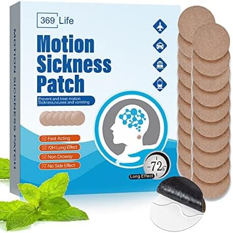 369 Life Motion Sickness Patches, Sea Sickness Patch for Cruise - Adults and Kids (20 Count - Pack of 1)